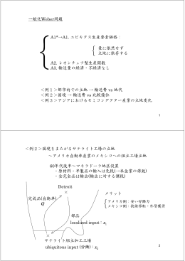 一般化Weber問題 A1*&rarr;A1. ユビキタス生産要素価格： A2. レオンチェフ
