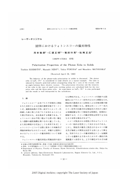 固体におけるフォ トンエコーの偏光特性