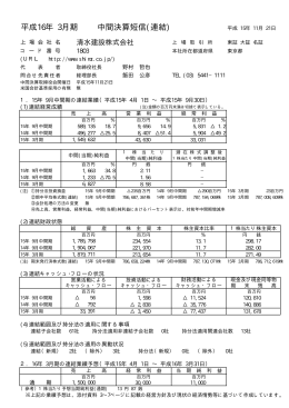 平成16年 3月期 中間決算短信(連結)