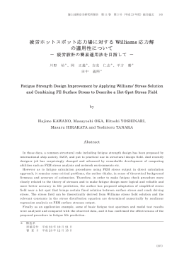 疲労ホットスポット応力場に対する Williams 応力解 の適用性について