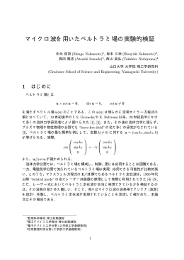 マイクロ波を用いたベルトラミ場の実験的検証