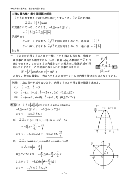 494 内積の最大値・最小値問題の解法