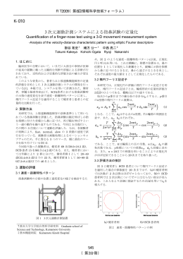 3 次元運動計測システム 次元運動計測システムによる指鼻試験の定量