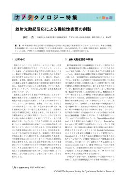 放射光励起反応による機能性表面の創製・・・・・神田一浩
