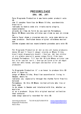 PRESSRELEASE - Riogrande Production