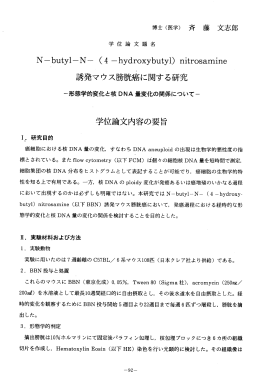 誘発マウス膀胱癌に関する研究
