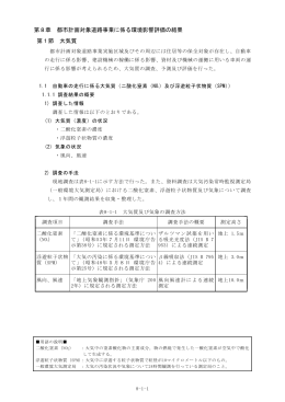 第8章 都市計画対象道路事業に係る環境影響評価の結果 第1