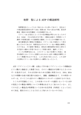 牧野 堅による ATP の構造解明
