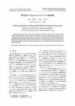 熱対流 の Mannevme モ デル の 数イ直角軍
