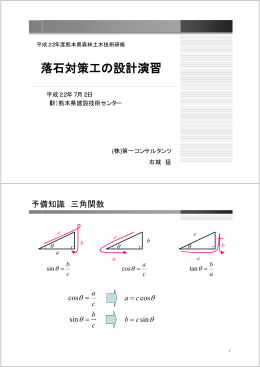 落石対策工の設計法 - 第一コンサルタンツ