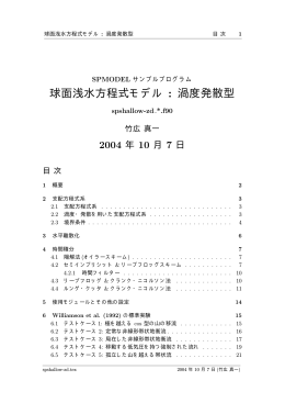 球面浅水方程式モデル : 渦度発散型