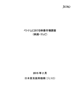 ベトナムにおける映像市場調査 （映画・テレビ） 2015