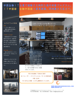 Information Technology Solutions 中国金融ⅠT企業で経験する特別な