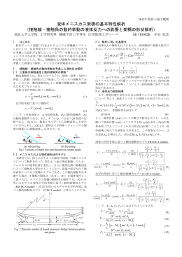 液体メニスカス架橋の基本特性解析 - 応用数理工学科