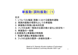 単振動（調和振動）（1）