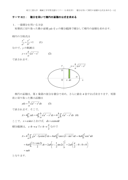 Solving of area of ellipse by integration