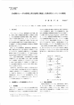 合成開口レーダの原理と再生処理に関連した教育用