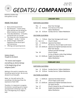 GEDATSU COMPANION - Gedatsu Church of America