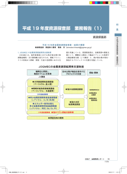 平成 19 年度資源探査部 業務報告（1）
