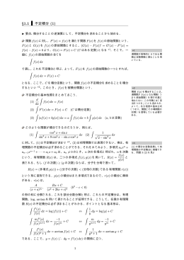 不定積分と定積分