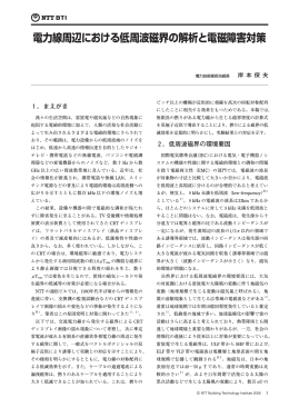 電力線周辺における低周波磁界の解析と電磁障害対策
