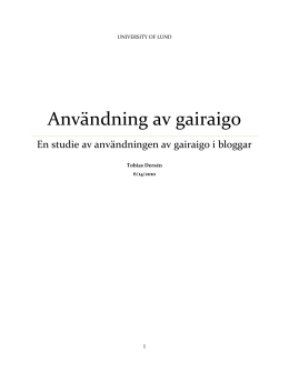 Anv&auml;ndning av gairaigo