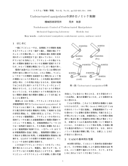 Underactuated manipulatorの非ホロノミック制御