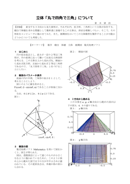 立体「丸で四角で三角」について