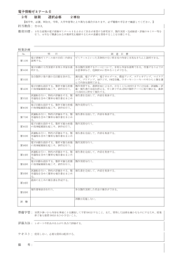 電子情報ゼミナールⅡ 3年 後期 選択必修 2単位