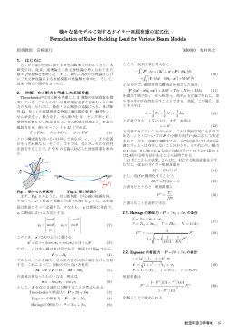 様々な梁モデルに対するオイラー座屈荷重の定式化 Formulation of