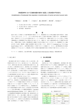津波襲来時における海底地盤の変形に起因した防波堤の不安定化 今瀬