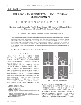 高速多指ハンドと高速視触覚フィードバックを用いた 柔軟紐の結び操作
