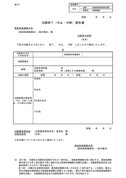治験終了（中止・中断）報告書