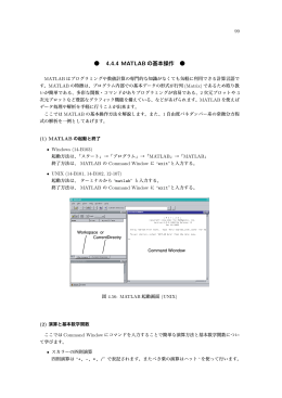 4.4.4 MATLAB の基本操作