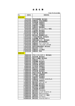 会 員 名 簿 - 静岡県トラック協会