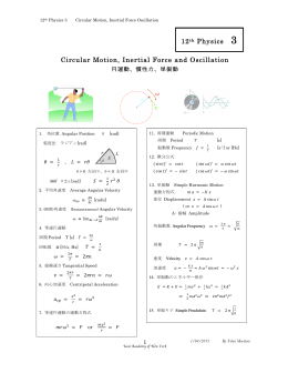 Circular Motion, Inertial Force,and Oscillation