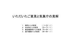 いただいたご意見と気象庁の見解[PDF形式:0.9MB]