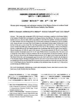 四国東部秩父累帯南帯北部(倉野亜帯)辺川セクションの 海洋プレー ト層