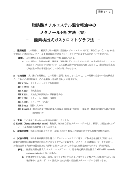 メタノール分析法（PDF形式：130KB）