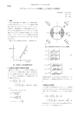 ボアホールジャッキ試験による地圧の逆解析