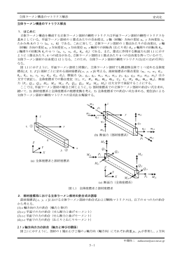 5 - 1 立体ラーメン構造のマトリクス解法 定式化 立体ラーメン構造の