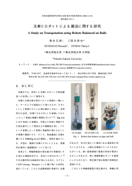玉乗りロボットによる搬送に関する研究