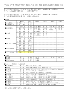 平成25年度 県高等学校弓道新人大会（兼）第32回全国高校弓道選抜大会