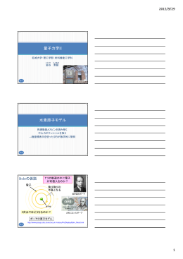 量子力学II 水素原子モデル