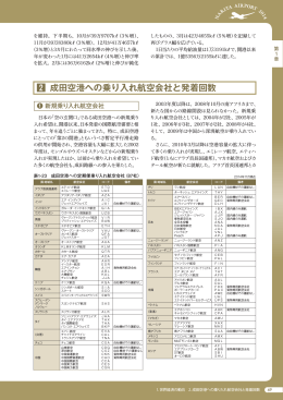 2.成田空港への乗り入れ航空会社と発着回数 | 成田空港