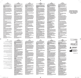 InstructIons for use LocAtor&reg; overdenture ImpLAnt