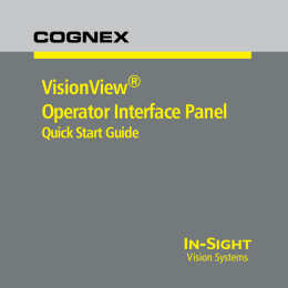 VisionView&reg; Operator Interface Panel Quick Start Guide