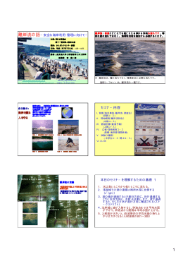 離岸流講演会資料 - 海上保安庁 海洋情報部