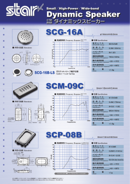 Dynamic Speaker SCG-16A SCM-09C SCP-08B