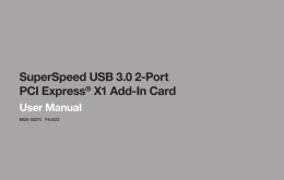 SuperSpeed USB 3.0 2-Port PCI Express&reg; X1 Add-In Card